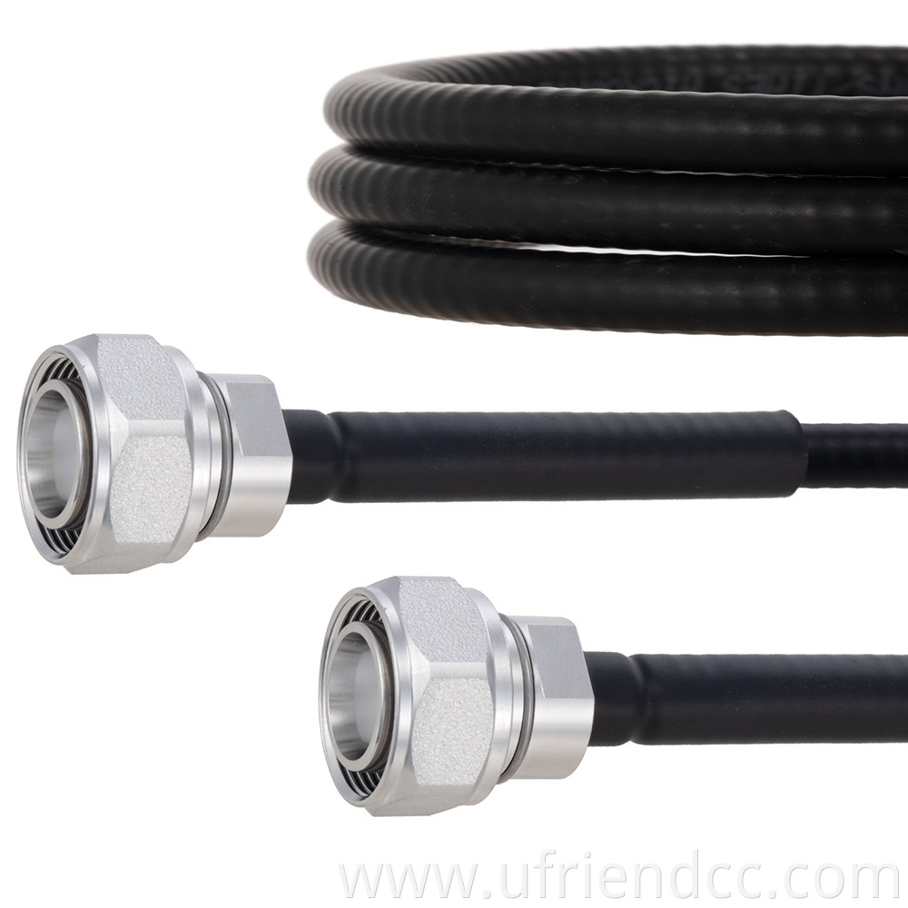 high performance MINI DIN 4.3-10 to 4.3-10 Low PIM Super flex Weatherproofing RF Coaxial Cables for RF applications